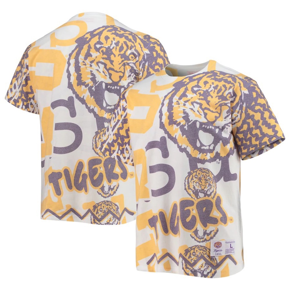 Mitchell & Ness LSU Tigers Jumbotron T-Shirt Mens Size Large and Medium NWT